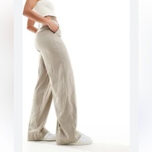 LOFT‎ Light Tan Wide-Leg Pants